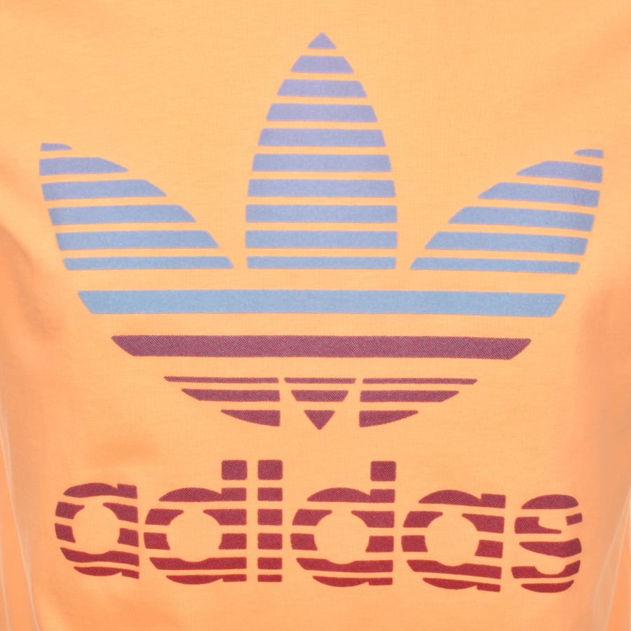 Alternative Image for Productadidas Originals Trefoil Ombre T Shirt Orange3